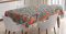 ABAKUHAUS Paisley Tischdecke, Kultur Folk orientalisch, Personalisierter Druck mit Klaren Farben Waschbar Wasserfest kein Verblassen, 140 x 170 cm, Nachtblau Orange Tan