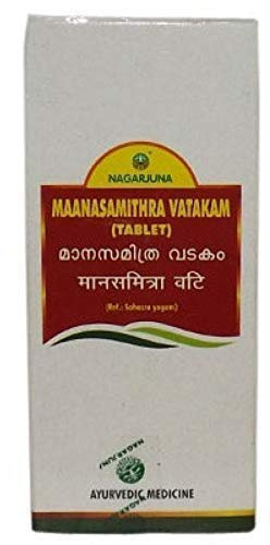 NAGARJUNA Manasmithra Vatakam Tablet, Ayurvedic proprietary medicine for anxiety neurosis and stress relief, Medication, 1 Bottle of 1.0 Count