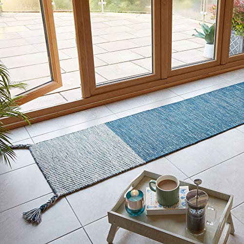 Flair Rug Teppich Indira Runner Indira Runner 89 % Wool, 11 % Baumwolle, Blau