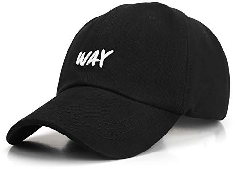 MengH-SHOP Baseball Cap Classic Hat Sport Cap Verstellbar Baumwolle Kappen Sonnen für Herren Damen Unisex Sport Reise Outdoor Schwarz