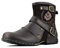 OSSTONE Chukka Stivali Cowboy Biker in Pelle Scivolare su Punta Quadrata Lunghezza di Vitello Tacco Western Uomo Stivali Invernali Piatto Caviglia Stivaletti Botas Boots 5008-1-IT Marrone Scuro 7.5