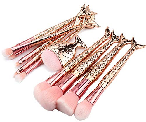 Pinceau de maquillage Ensemble De Pinceaux De Maquillage Sirène Pour Fond De Teint Poudre Fard À Paupières Fard À Paupières Correcteur Lèvre Yeux Visage Maquillage Brosse Cosmétiques Outils De Beauté