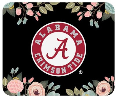 OTM Essentials University at Alabama Standard Fabric Mouse Pad, Desk Accessories, Standard Fabric Gaming Mouse Pad, Floral Pink Classic V1