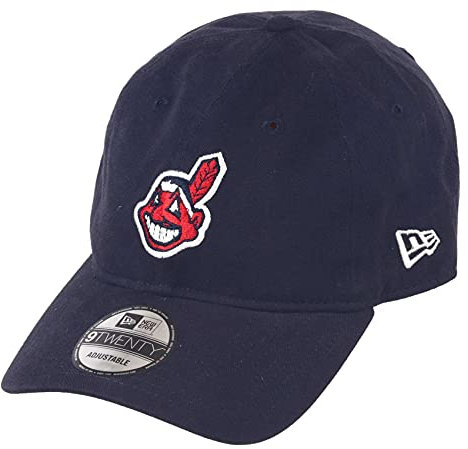 New Era Cleveland Indians Blue 9Twenty Strapback Cap - One-Size