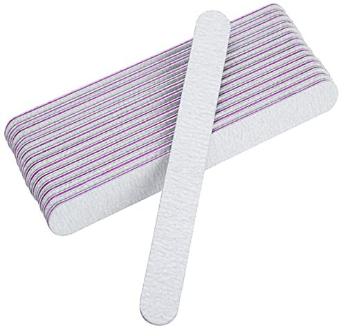 15 lime per unghie a grana 100/180, lime professionali per unghie a doppia faccia, lavabili e riutilizzabili