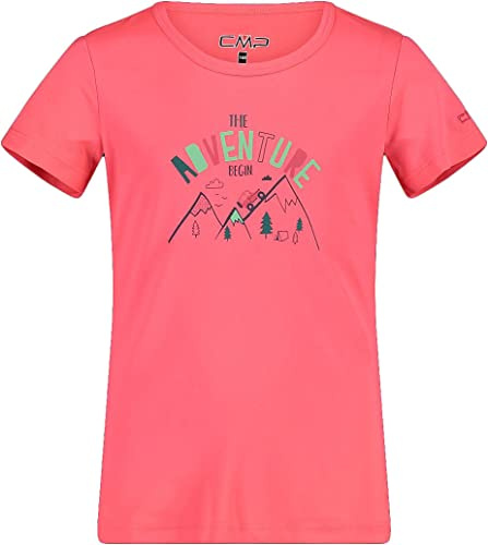 CMP, Breathable Outdoor T-Shirt with Antibacterial Treatment, Gloss-Fragola, 98