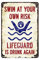 CCPARTON Swim At Your Own Risk Lifeguard Is Drunk Again Pool Rules Metall Blechschilder Warnschilder Poolschild Aluminiumschild Wanddekoration 20,3 x 30,5 cm Blechschild für Pool Strand Garten