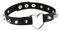 Clyhon Leder Choker Punk Goth Rock Spike Niet Studded Choker Kragen Halskette Frauen Männer Schwarz, Punk Style Love Heart PU Leder Kragenchoker Halskette mit Nieten Akzent versetzt