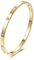 CCAIPU 18K Gold Plattiert Armreif für Damen, 4MM Titanium Stahl Kristall Armband Freundschaft Geschenke für Frauen Mutter Mädchen (Gold)