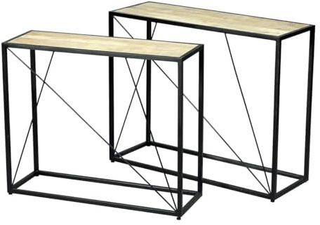 AltoBuy VARUA - Lot de 2 Consoles Gigognes en Manguier Massif