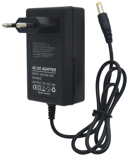Chargeur Universel pour Outils électriques Mowis, Adaptateur d'alimentation de Sortie 1,0 Ah 18-21V, Adaptateur d'alimentation d'entrée AC 100-240V