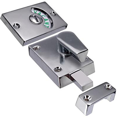 Toilet Indicator Locks, Bolt Vacant/Engaged Bathroom WC Toilet Privacy Door Lock Latch Vacant Engaged Door Lock for Home Toilet Bathroom Tools(Size:About 38x13x35mm)