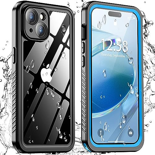 Oterkin for Phone 15 Case Waterproof,[IP68 Underwater ][12FT Military Shockproof] Phone 15 Phone Case with Built-in Screen Protector[360°Full Body Sealed ] Protective Cover for 15