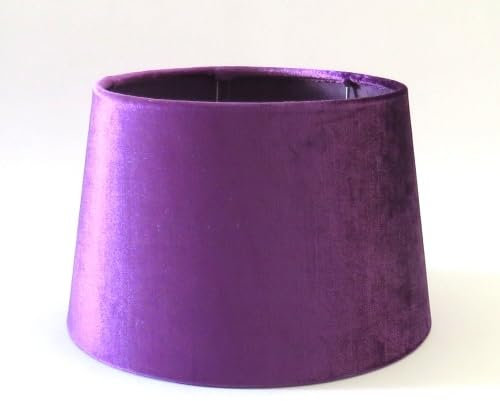 Tischlampenschirm Lila Samt Rund Modern 20 cm