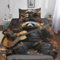 Jiklophg Kung Fu Panda 3D Bedruckte Bedding Microfase Bettbezug Bettwäsche Kissenbezug Mit Reißveschlussf Tröster Set Wildlife 3 Teilig, Teenager Und Erwachsene Single（135x200cm）