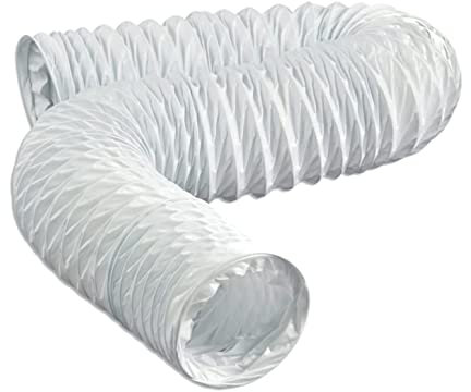 CABLEPELADO Tubo Salida Aire Secadora, Conducto PVC, Manguera Extracción Aire, Climatización, Secadora, 6 Metros x 150 mm Diámetro