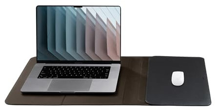 Orbitkey Hybrid Laptop Sleeve | Portable Desk Mat and Laptop Sleeve (Black, 16)