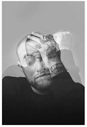 EYEZER Exclusive Art Rapper Mac Poster Miller 22 Leinwand Poster Wandkunst Dekor Druck Bild Gemälde für Wohnzimmer Schlafzimmer Dekoration ungerahmt 30 x 45 cm