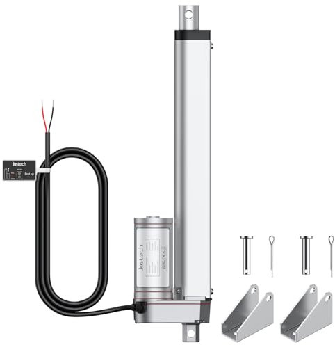 Justech Lineartechnik Aktuatoren Linear Actuator 200mm Linearantrieb 1500N/330 LBS IP65 10mm/s Motor Linearmotor Verstellantrieb dB≦50 Toröffner Hubzylinder 12V DC mit CE & RoHS Electric Motor