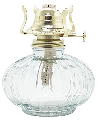 Kerosene Lantern,hurricane lamps, Clear Glass Cylinder for Oil Lamp Transparent Chimney Base 3 inch Height 8 inch Large Lamp Shades Ceiling Replacement Lampshade for Kerosene Table Lamps/Lamp Base ((C