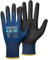 KAYGO Safety Work Gloves MicroFoam Nitrile Coated 3 Pairs, KG18N, Seamless Knit Nylon Glove with Abrasion and Oil Resistant Grip, Ideal for General Purpose, Automotive, DIY (Large, Navy Blue)