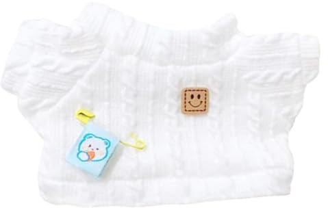 niannyyhouse Strickpullover für Puppen, 20 cm, 40 cm, Plüschpuppenkleidung (Weiß, 20 cm)