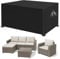 YYDSLEE Housse Table de Jardin 420D Tissu Oxford Bache de Protection Exterieur Housse Anti-UV Salon de Jardin Exterieur Housses pour Mobilier de Jardin Imperméable Noir, 180 x 120 x 74 cm
