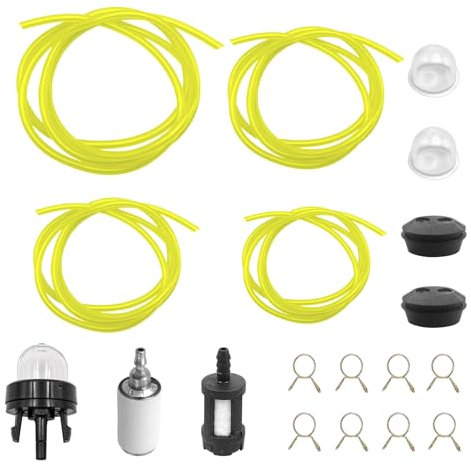 Kit Durite Essence Debroussailleuse, Universel Filtre à Essence Kit, Lot de 4 Tuyaux de Carburant Universels, Durite Essence 2mm 2.5mm 3mm pour Debroussailleuse Tondeuse, Souffleur Tronçonneuse