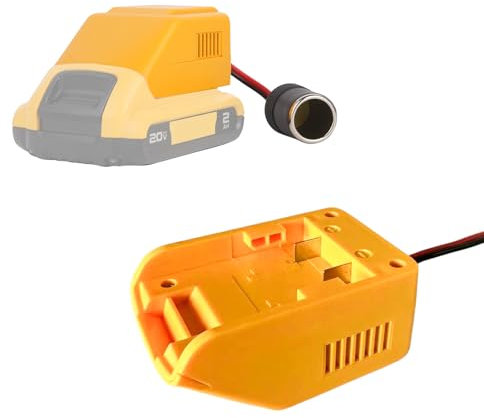 TONSIM 18v to 12v Step Down Converter For Dewalt 18V Battery Adapters with Car Cigarette Lighter Socket Power Tool Battery Adapter Cordless Tool Converters for 12V Devices & Car Appliances