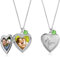 kaululu Personalisierte Foto Medaillon Halskette für Frauen Kette Damen mit Geburt Blume Namen Geburtsstein Anhänger Halskette für Mama Oma Schmuck Geschenke (Silber)