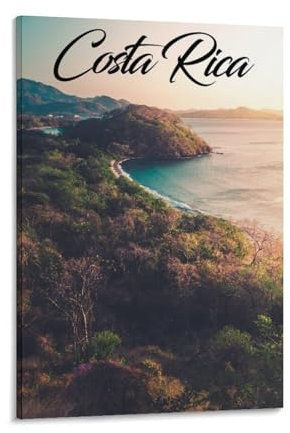 Jdjdu Vintage-Reiseposter Costa Rica, Geschenk, Wanddekoration, Malerei, Poster, Leinwand, Kunstposter