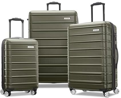 Samsonite Omni 2 Hartschalenkoffer, ausziehbar, mit Lenkrollen, Vita Olive, 3-Piece Set (CO/MED/LG), Omni 2 Hartschalenkoffer ausziehbar mit Lenkrollen