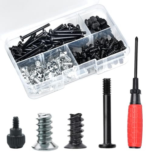 Nivithi 160 PCS Computer PC Fan Screws Kit,PC Case Fan Computer Screws Assortment Kit 30mm and 10mm,Case Fan Mount Screws Long Short Kit