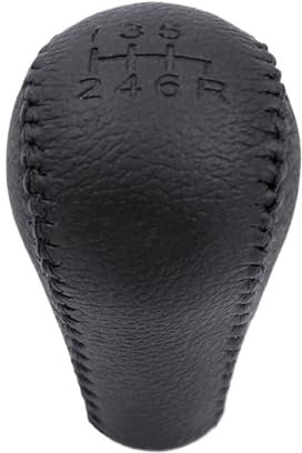 NVETJMUA Auto Schaltknauf Für NISSAN Für Navara D40 Für Frontier Double Cab 2005-2015 Manuelle 5/6 Geschwindigkeit Schwarz Schaltknauf Griff Hebel Schalthebelknauf(6 Speed-No Hole)