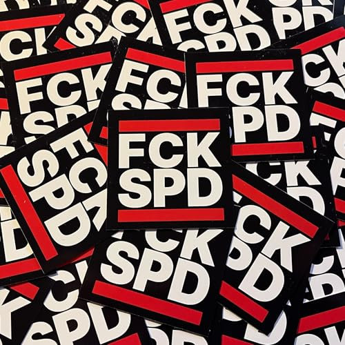 FCK SPD Aufkleber 5 Stück, 5,2 cm Gegen Scholz Esken Sozialisten Ampel Kommunisten
