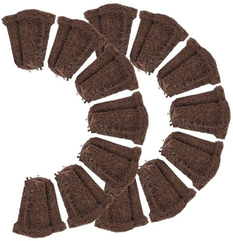 FONDOTIN 30 Stück Holzkohle-Baumwoll-Sämlingsblock pflanzenpflege gemüseanbau pflanzenzubehör aufzucht Hydrokultur-Anbausystem-Kit Indoor-Hydrokultur-Anbausystem Torfblöcke Dark Brown