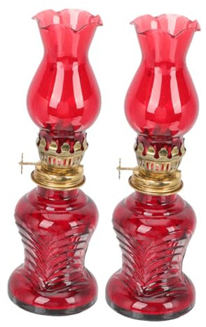 EXQUIMEUBLE 2stücke Vintage Öllampe Retro Petroleumlampe Für Romantische Abende Im Freien Tragbar Und Leicht Atmosphäre Für Zelt Und Garten Für Camping