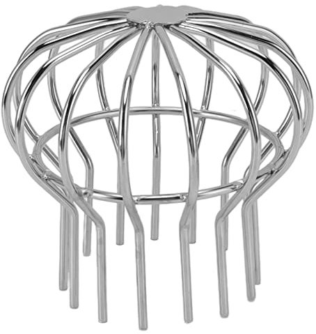 Scarico a cupola per tetto in acciaio inossidabile 304, tappo anti-intasamento per fori sul tetto, con rete per pavimento rotonda, strumento per la pulizia e grondaie, copertura (110)
