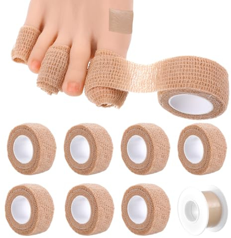 Wanmu 8 Stück Schneidbar Zehenschutz Atmungsaktiv Toe Cushion für Großen Zeh, Zehenschoner Zehenpolster für Kissen Mais, Blasen, Finger, Schwielenm Schuhe Fersen Läufer Knöchel Sport
