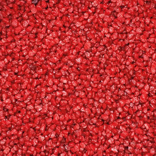 Deko-Granulat rot als farbige Streudeko - 5 kg grober Deko-Sand Ø 2-3 mm für Gläser, Vasen