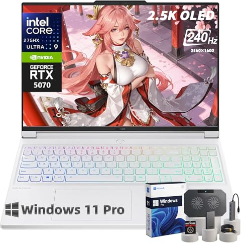 Lenovo Legion Pro 7i Gaming Laptop, 16 240Hz 2.5K OLED Display, Intel Core Ultra 9 275HX, NVIDIA GeForce RTX 5070,Wi-Fi 7, RGB Keyboard, Windows 11 Pro, Accessory (32 GB DDR5, 2 TB SSD)