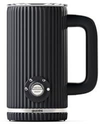 Guzzini, Sous Chef, Montalatte, 4 Programmi, Schiuma Calda e Fredda, Riscaldamento Latte, Coperchio Trasparente, Base Girevole, Bio-based, 300 ml (Anthracite)