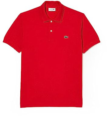 Lacoste Men's Short Sleeve Pique L.12.12 Classic Fit Polo Shirt, L1212, red, M