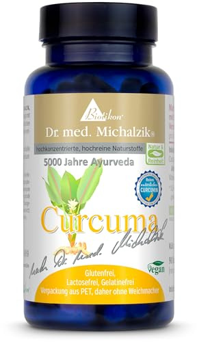 Curcuma nach Dr. Michalzik, 440 mg Curcuma-Extrakt, 90 Kapseln | 440 mg Curcuma-Extrakt + 10 mg Vitamin C • eigene deutsche Produktion • ohne Zusätze • vegane Kapseln