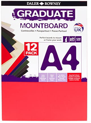 Daler Rowney Graduate Passepartout, A4, sortiert (12 Stück)