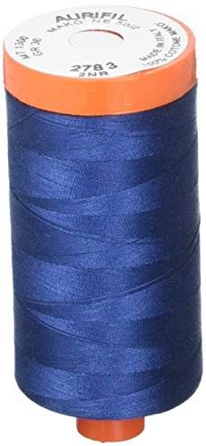 AURIFIL USA 1,422yd-Medium Aurifil Mako Cotton Thread Solid 50wt 1422yds, Medium Delft Blue