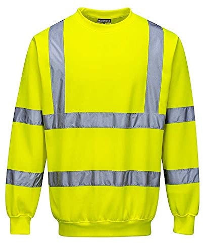 Portwest B303 Comfort Elasticated Hi-Vis Sweatshirt Yellow, Small