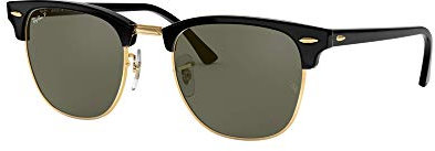 Ray-Ban Herren Clubmaster Sonnenbrille, Schwarz (901/58), Taglia produttore: 49