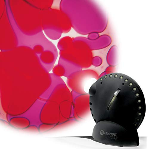 Mathmos Space Projektor in Schwarz mit Lavalampen Effekt Violett/Rot