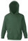 Sudadera con capucha para niños (unisex), de la marca Fruit of the Loom, Niños, color verde oscuro, tamaño 7-8 Años